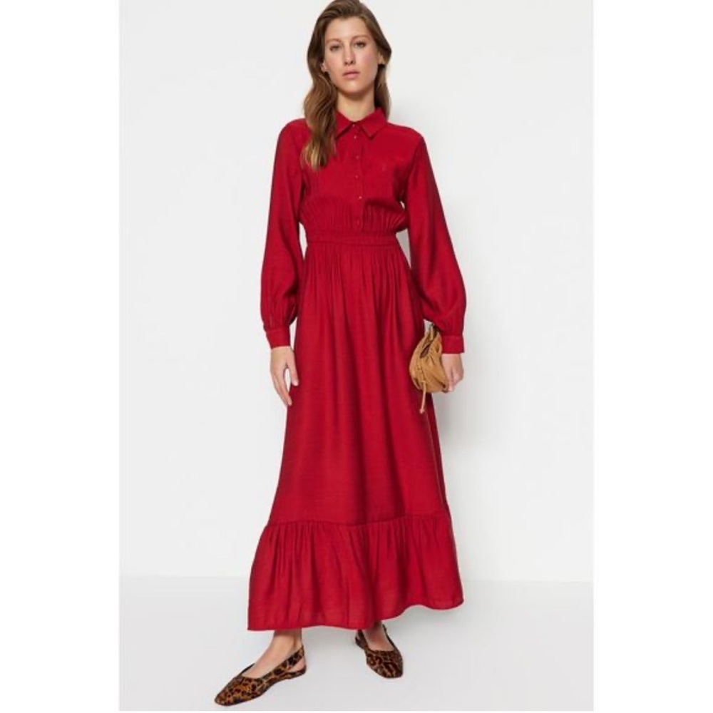 Red summer dress